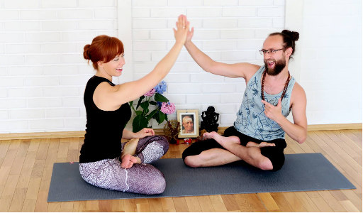 Krystian Mesjasz i Małgorzata Kobus-Kwiatkowska Akademia Ashtanga Jogi Nieprześnia jesień 2017